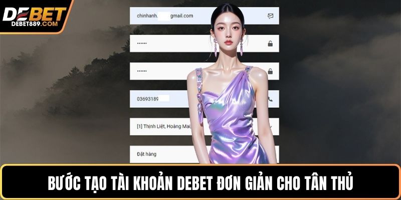 Bước tạo tài khoản DEBET đơn giản cho tân thủ