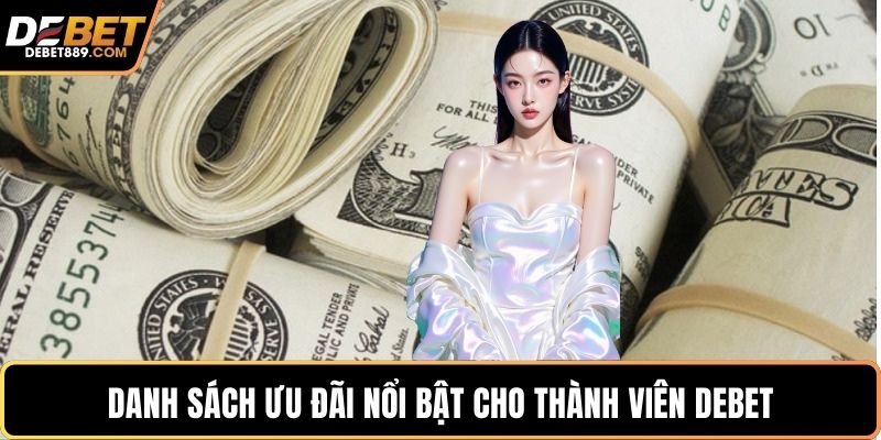 Danh sách ưu đãi nổi bật cho thành viên DEBET