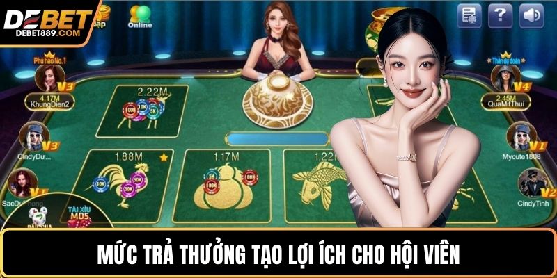 Mức trả thưởng tạo lợi ích cho hội viên