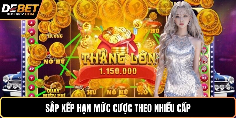 Sắp xếp hạn mức cược theo nhiều cấp